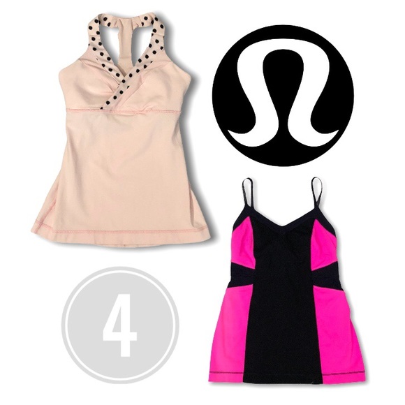 Lululemon BUNDLE 2 Tanks Pale Pink Polka Glitter 4
